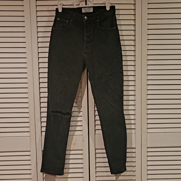 Reformation jeans, size 26, black, high rise crop - Picture 2 of 10